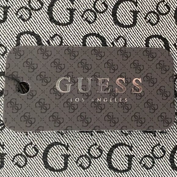 NWT New GUESS Black Rothenberg Monogram Clutch/Wristlet Bag Purse - Picture 4 of 6